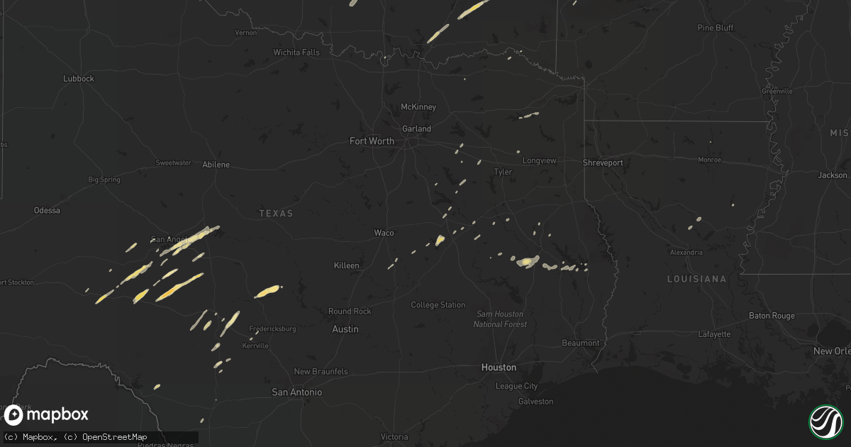 Hail map in Arkansas on March 8, 2012