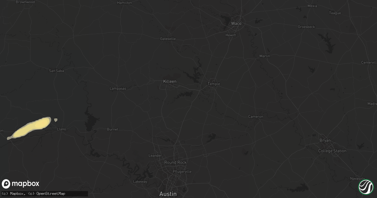 Hail map in Laredo, TX on March 8, 2012
