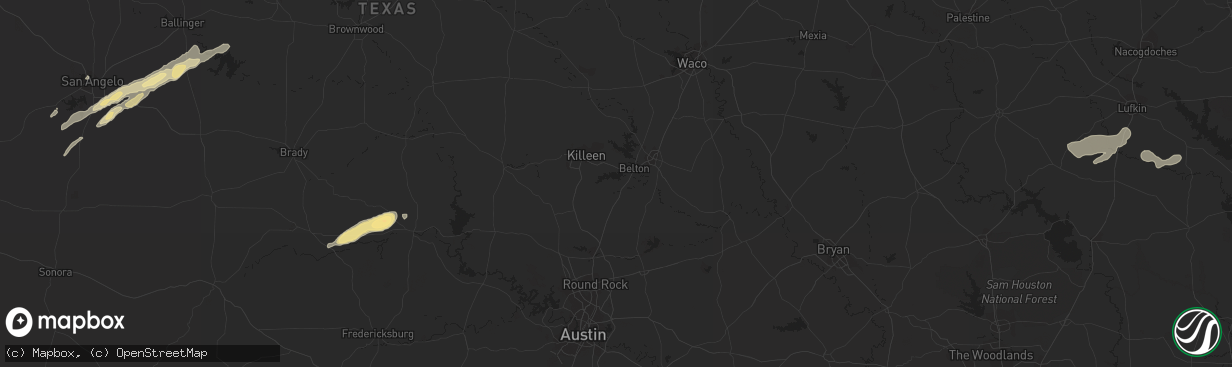 Hail map in San Angelo, TX on March 8, 2012