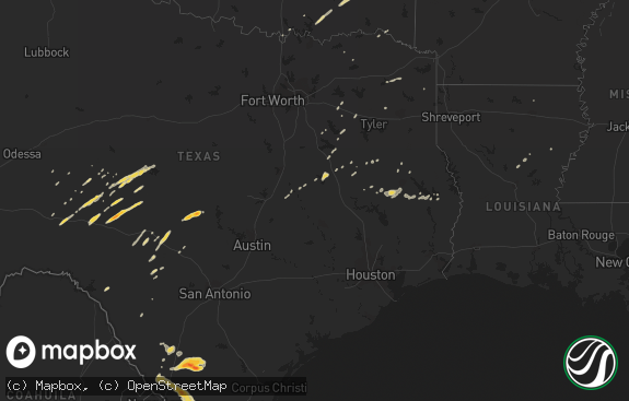 Hail map preview on 03-08-2012