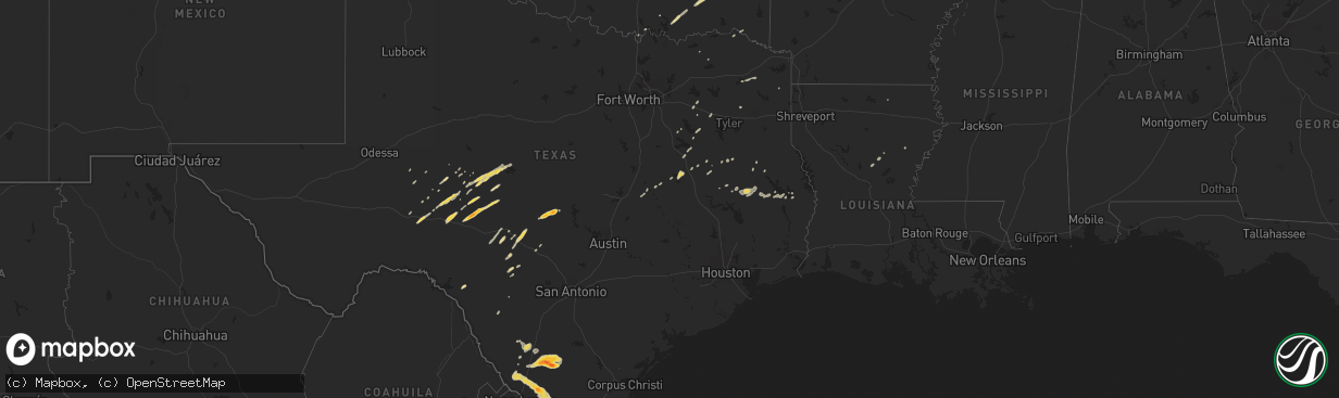 Hail map on March 8, 2012