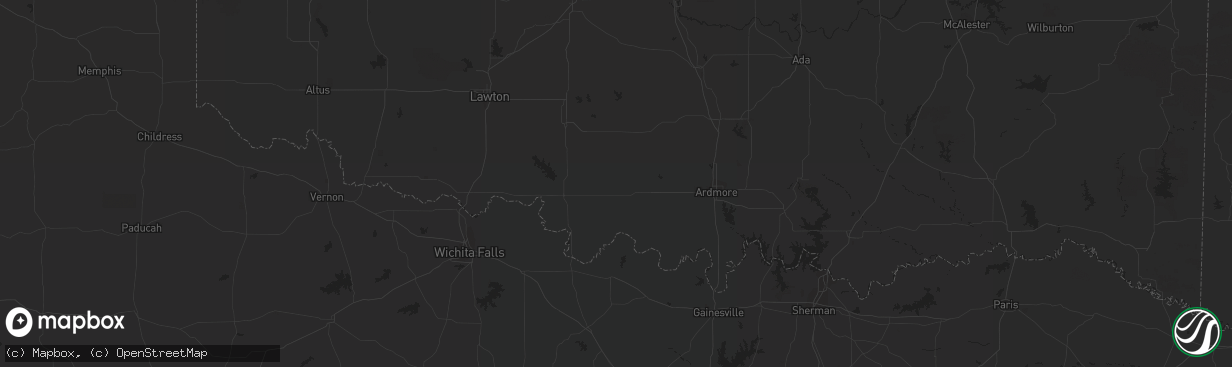 Hail map in Fort Worth, TX on March 8, 2019
