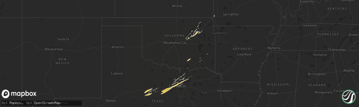 Hail map on March 8, 2019