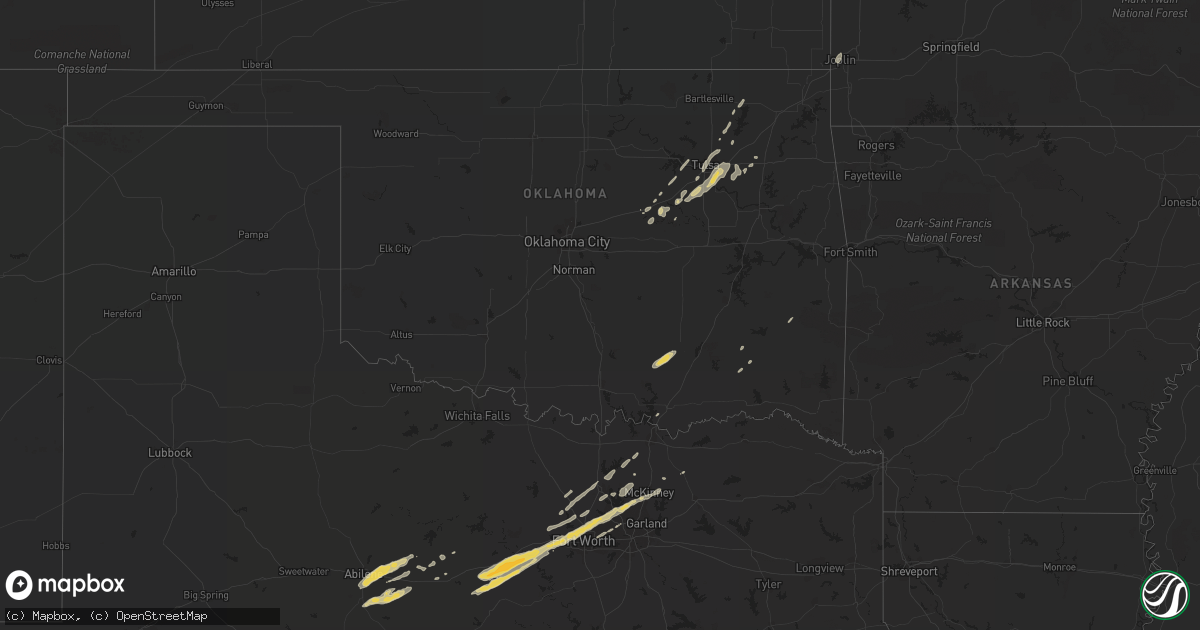 Hail map on March 8, 2019