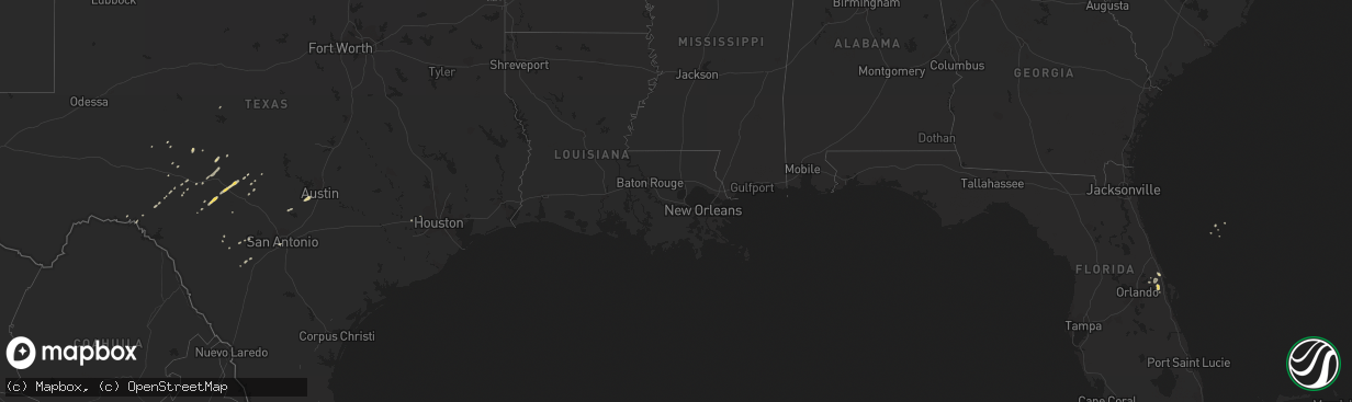 Hail map on March 9, 2012