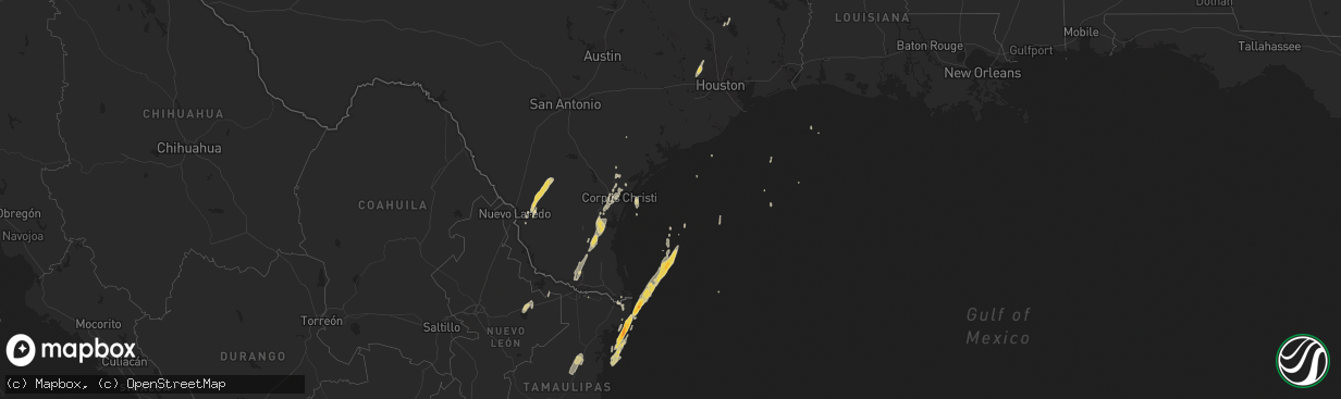 Hail map on March 9, 2016