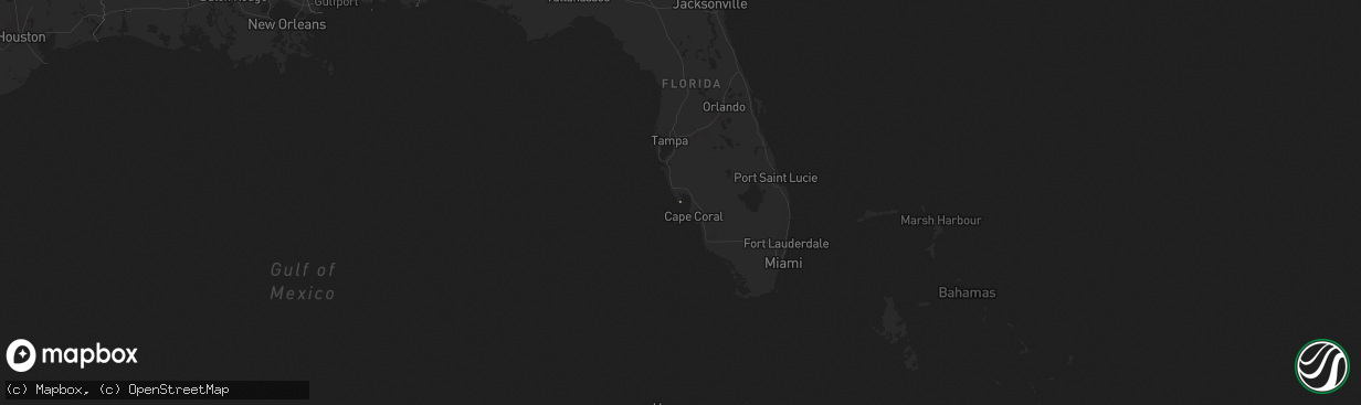 Hail map in Florida on March 10, 2011