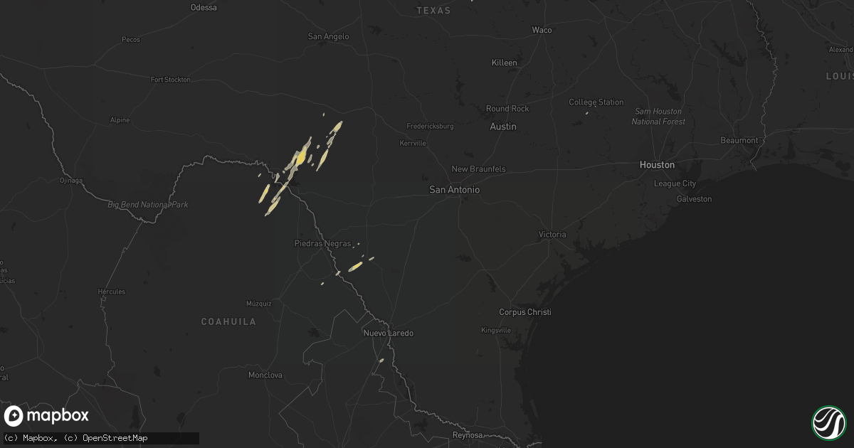Hail map on March 10, 2012