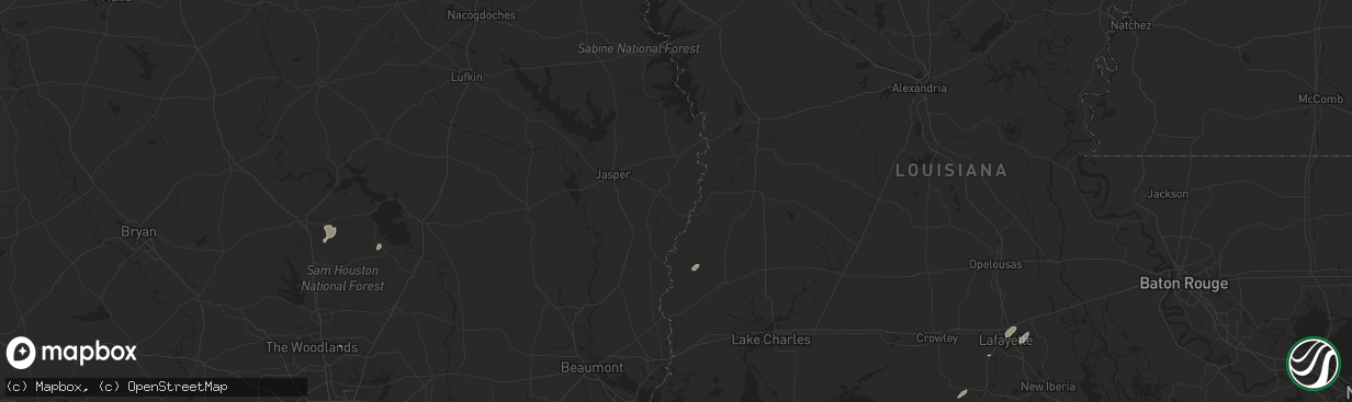 Hail map in Lafayette, LA on March 11, 2012