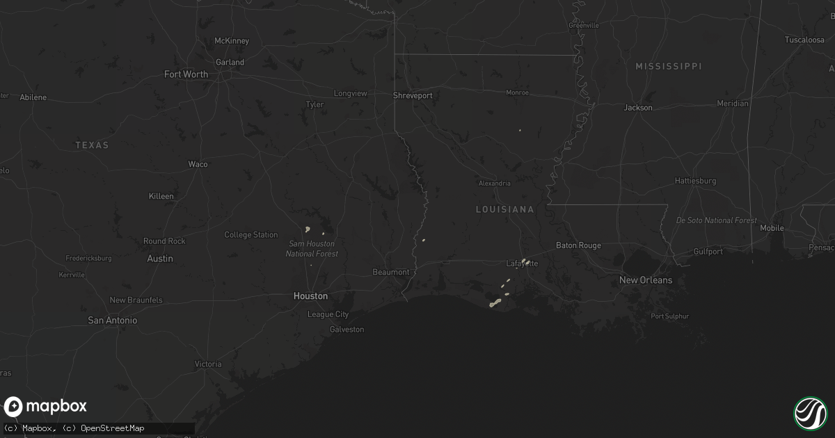 Hail map in Texas on March 11, 2012
