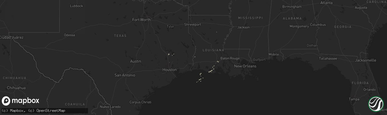 Hail map on March 11, 2012