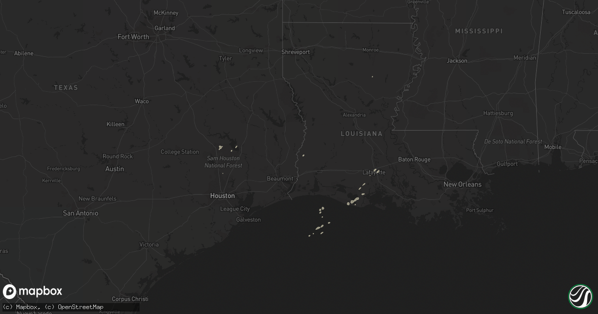 Hail map on March 11, 2012