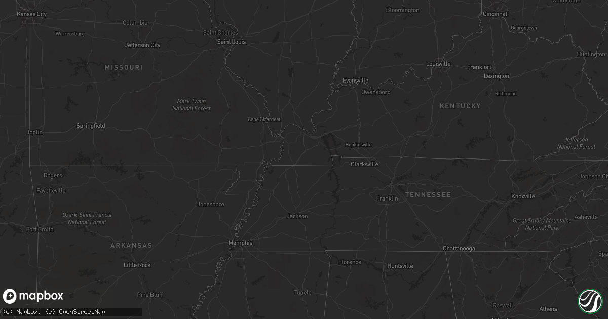 Hail map on March 12, 2012