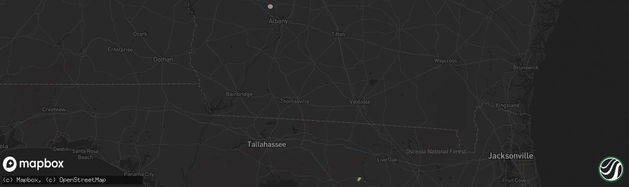 Hail map in Leesburg, GA on March 12, 2015