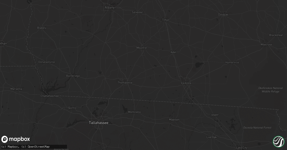 Hail map in Leesburg, GA on March 12, 2015