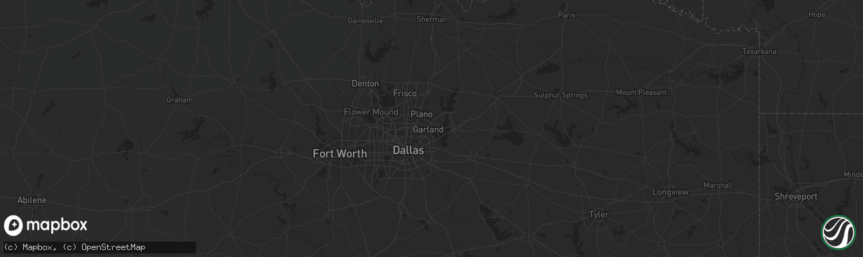 Hail map in Beaumont, TX on March 12, 2016
