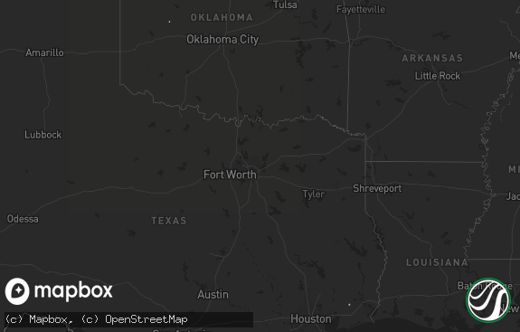 Hail map preview on 03-12-2016