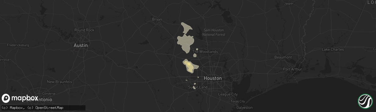 Hail map in Montgomery, TX on March 14, 2011