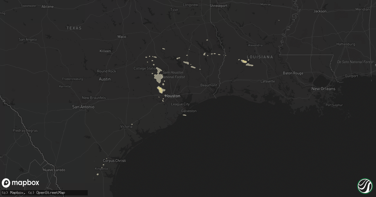 Hail map in Texas on March 14, 2011