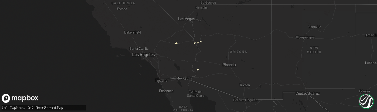 Hail map in Arizona on March 15, 2023