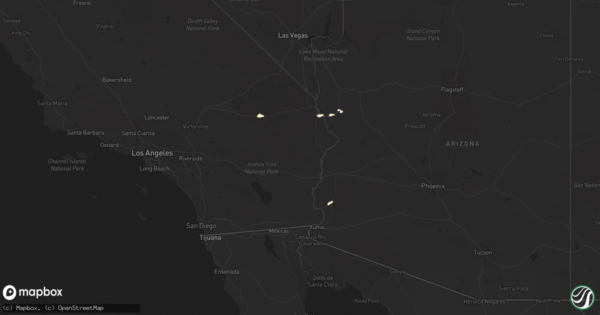 Hail map in Arizona on March 15, 2023
