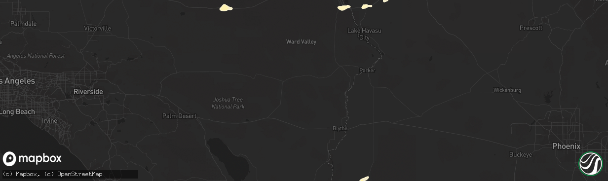 Hail map in Wellton, AZ on March 15, 2023