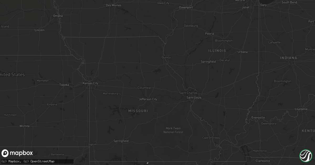Hail map in Illinois on March 16, 2012