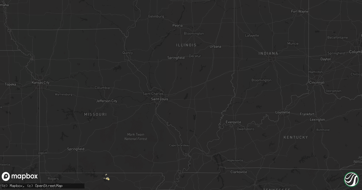 Hail map on March 16, 2012