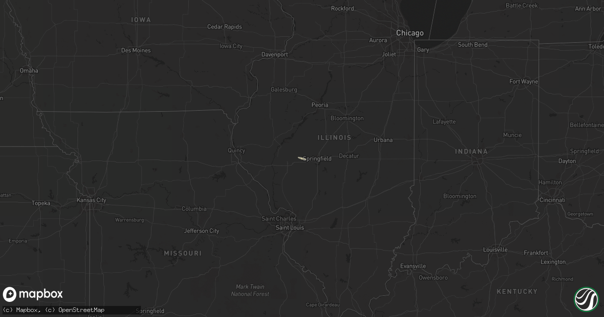 Hail map in Illinois on March 16, 2017