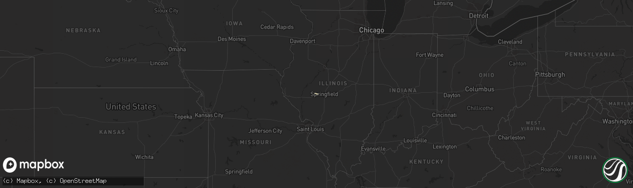 Hail map on March 16, 2017