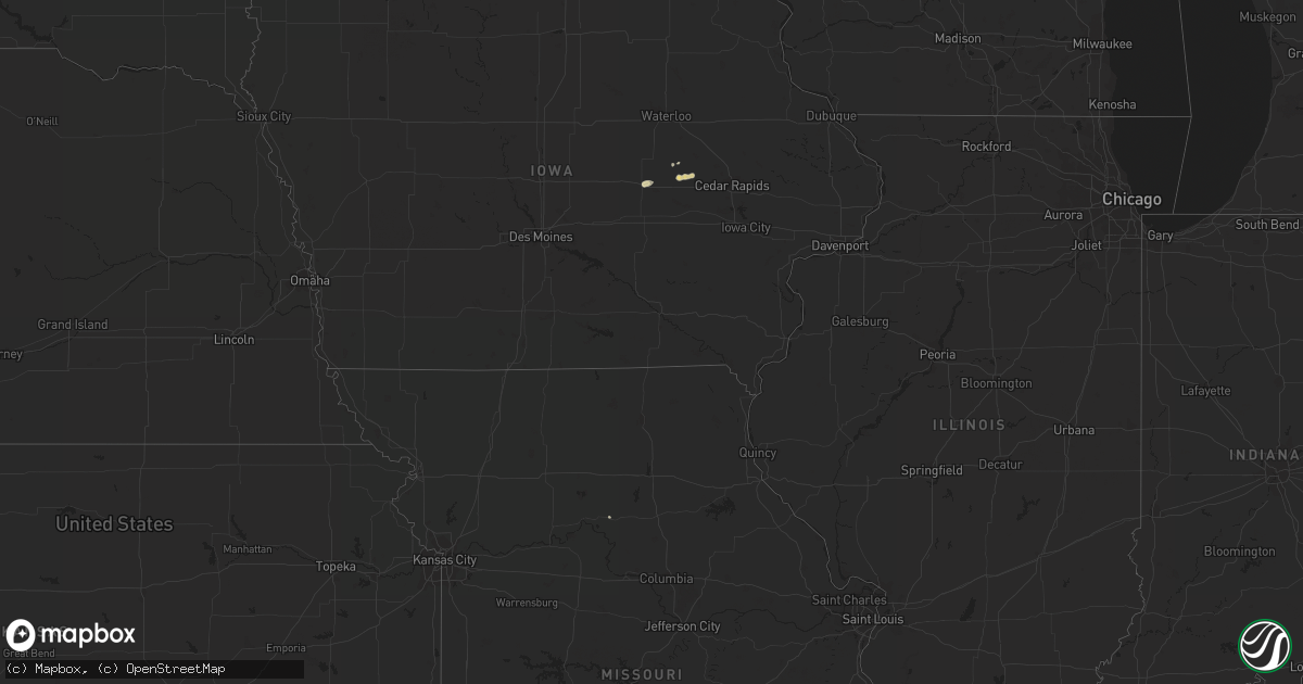 Hail map in Iowa on March 17, 2011