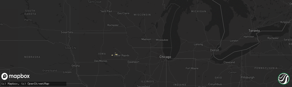 Hail map on March 17, 2011