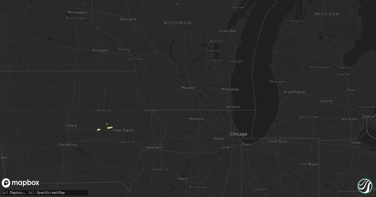 Hail map on March 17, 2011