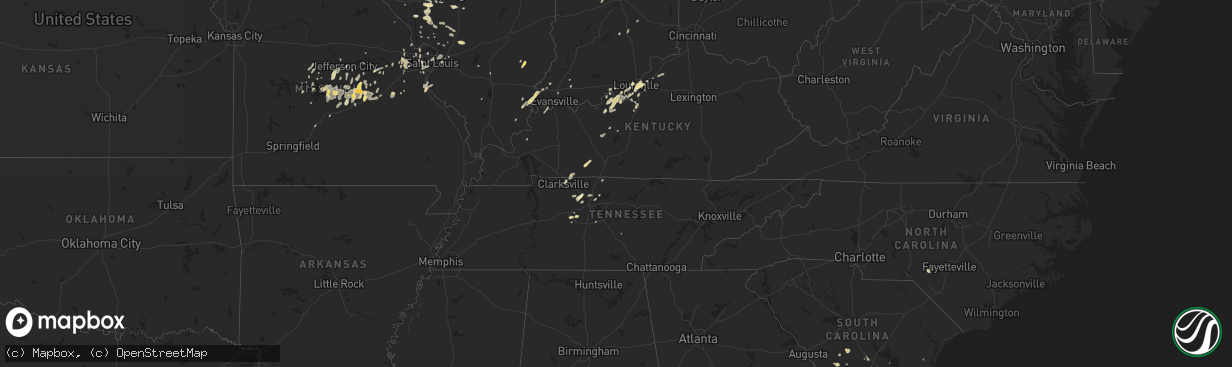 Hail map in Indiana on March 17, 2012