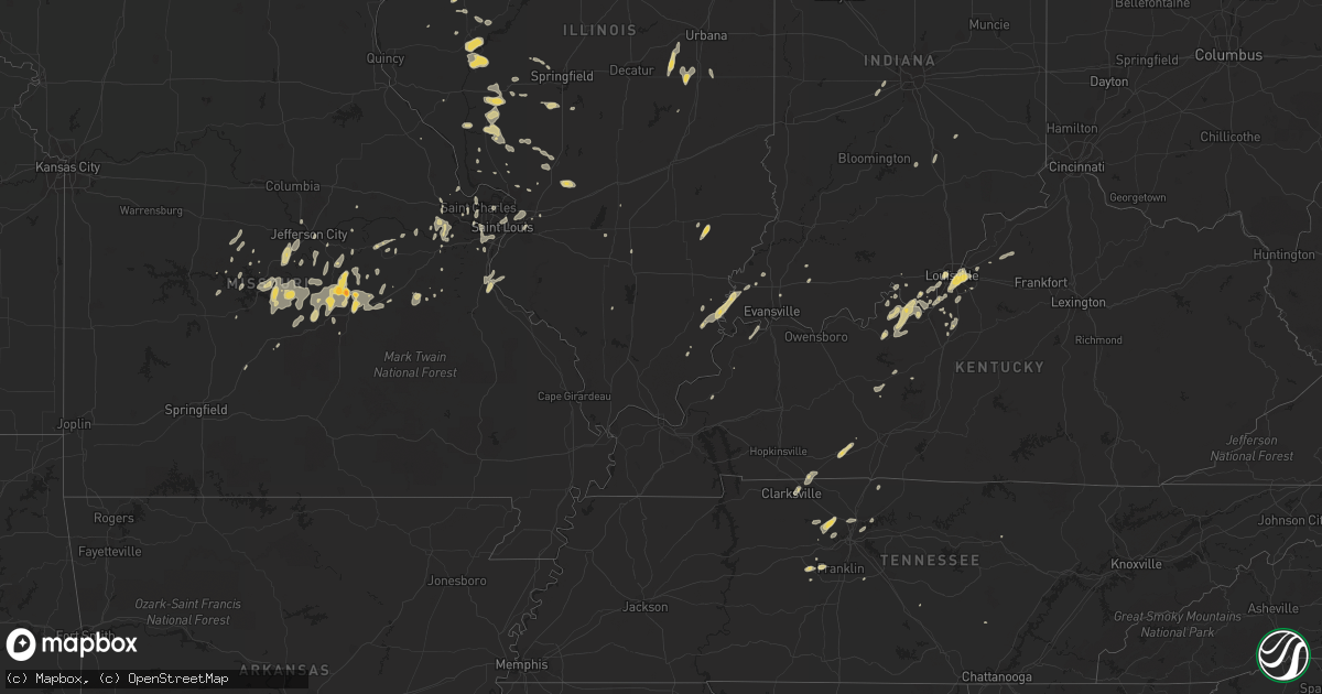 Hail map on March 17, 2012