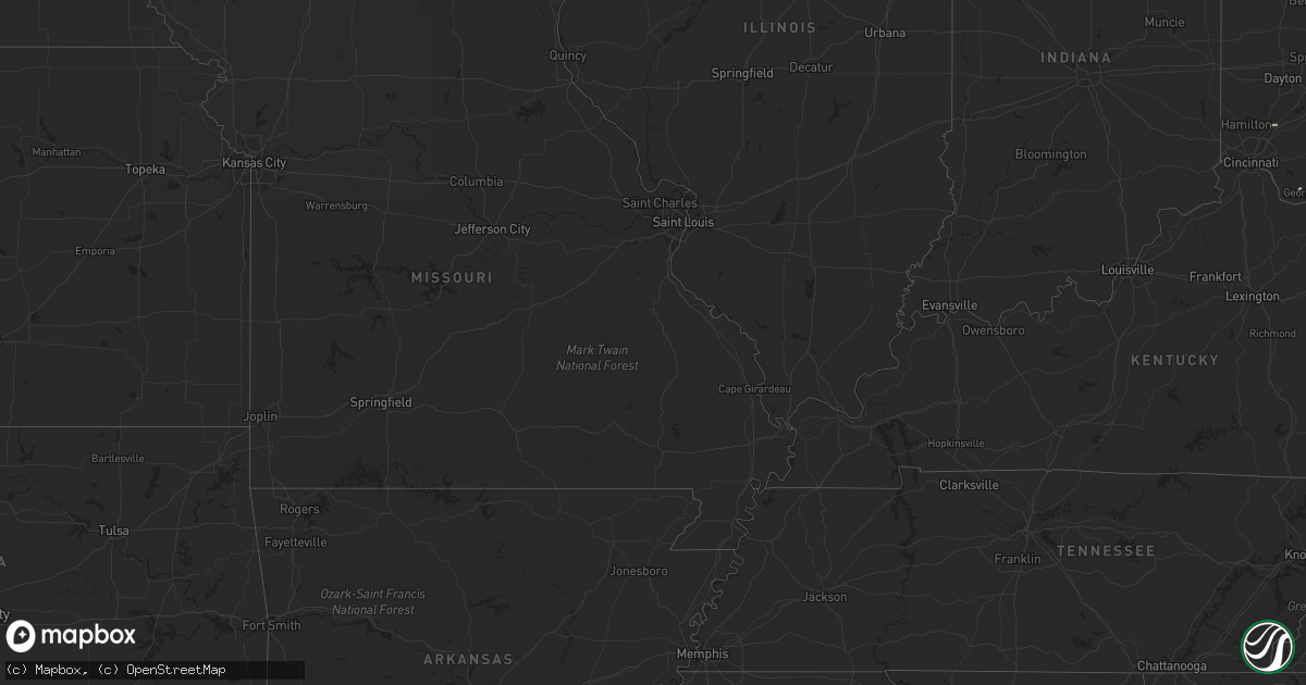 Hail map on March 18, 2012