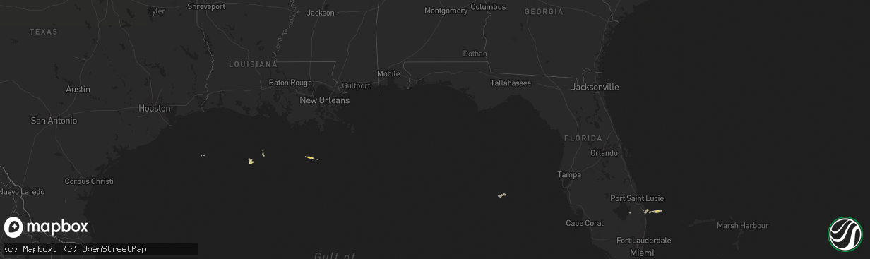 Hail map on March 19, 2016