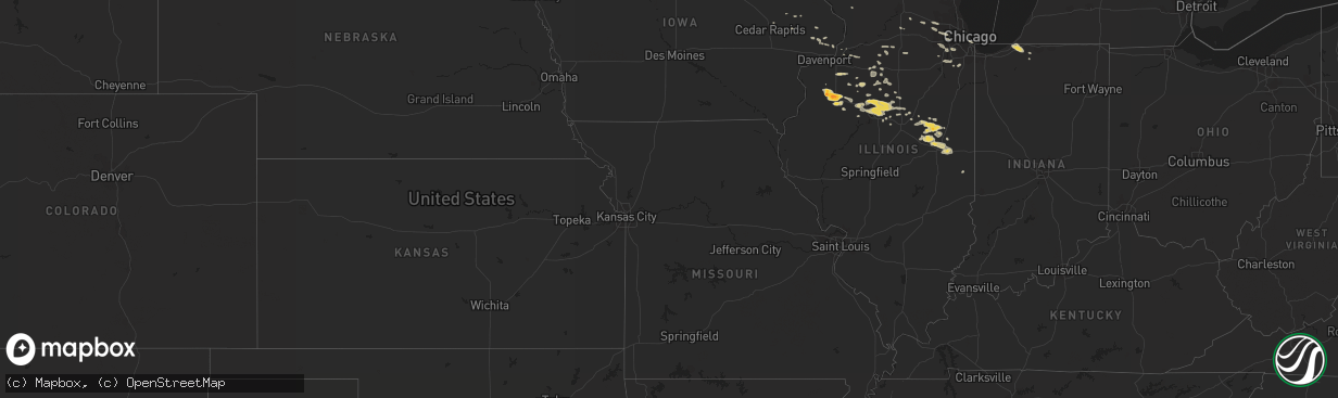 Hail map on March 19, 2017