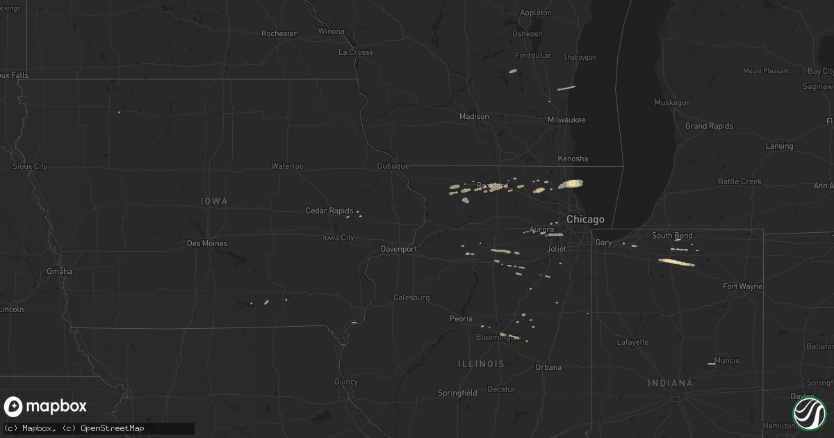Hail map in Wisconsin on March 20, 2011