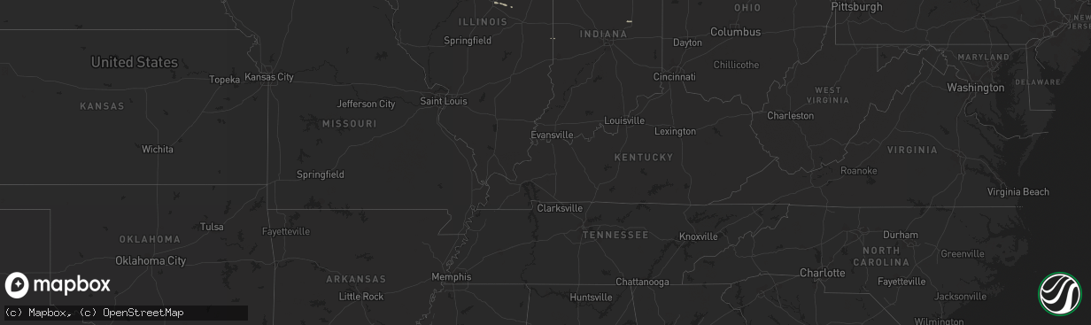 Hail map on March 20, 2011