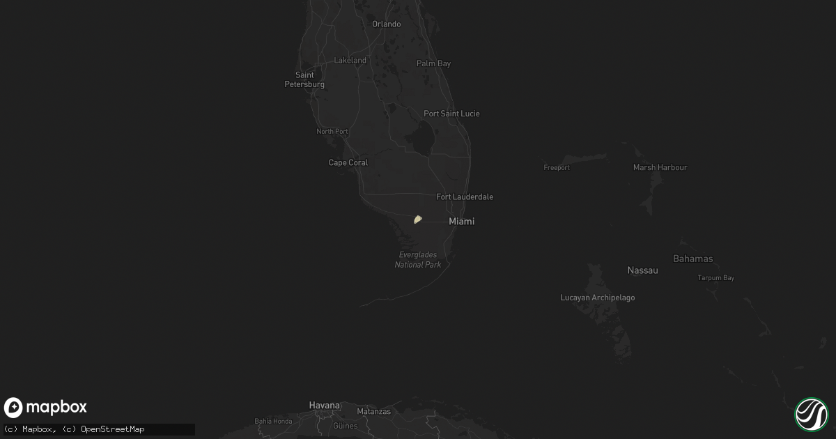 Hail map in Florida on March 20, 2022
