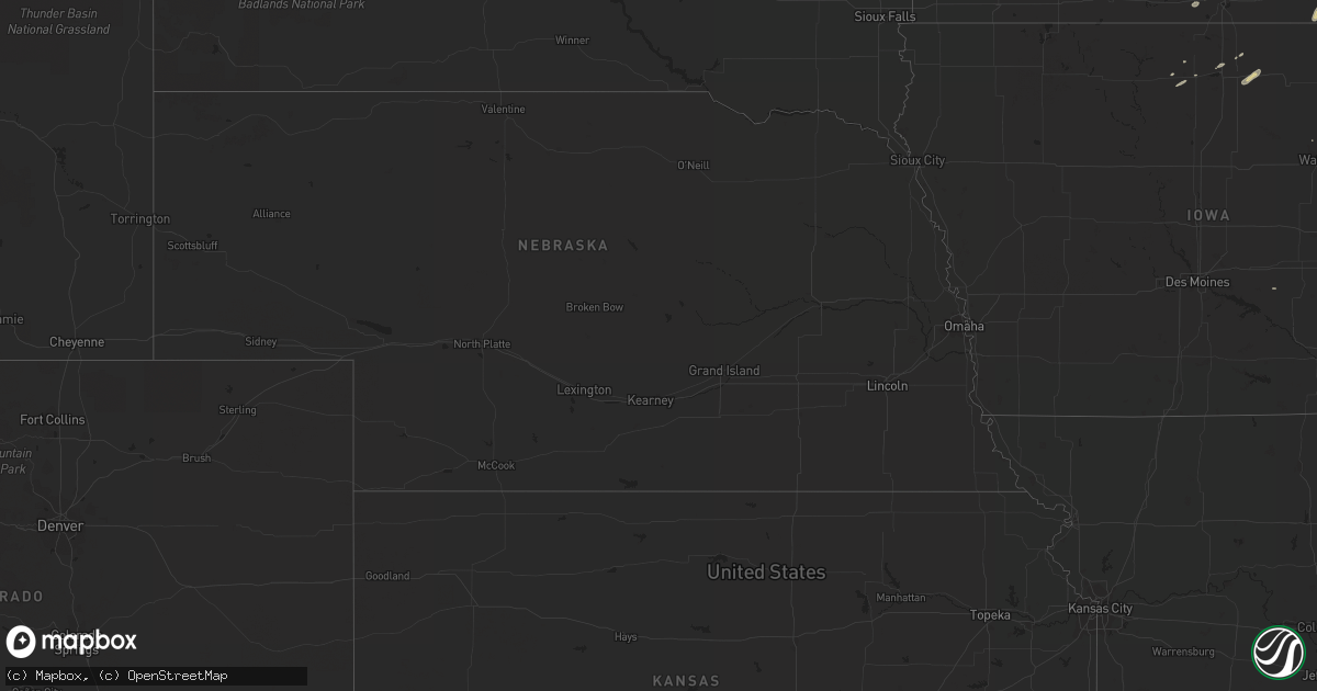 Hail map on March 21, 2011