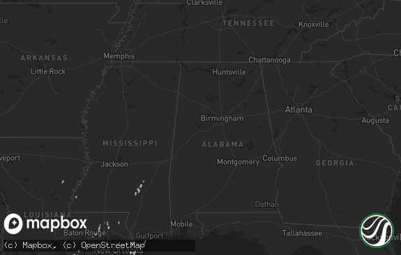 Hail map preview on 03-21-2012