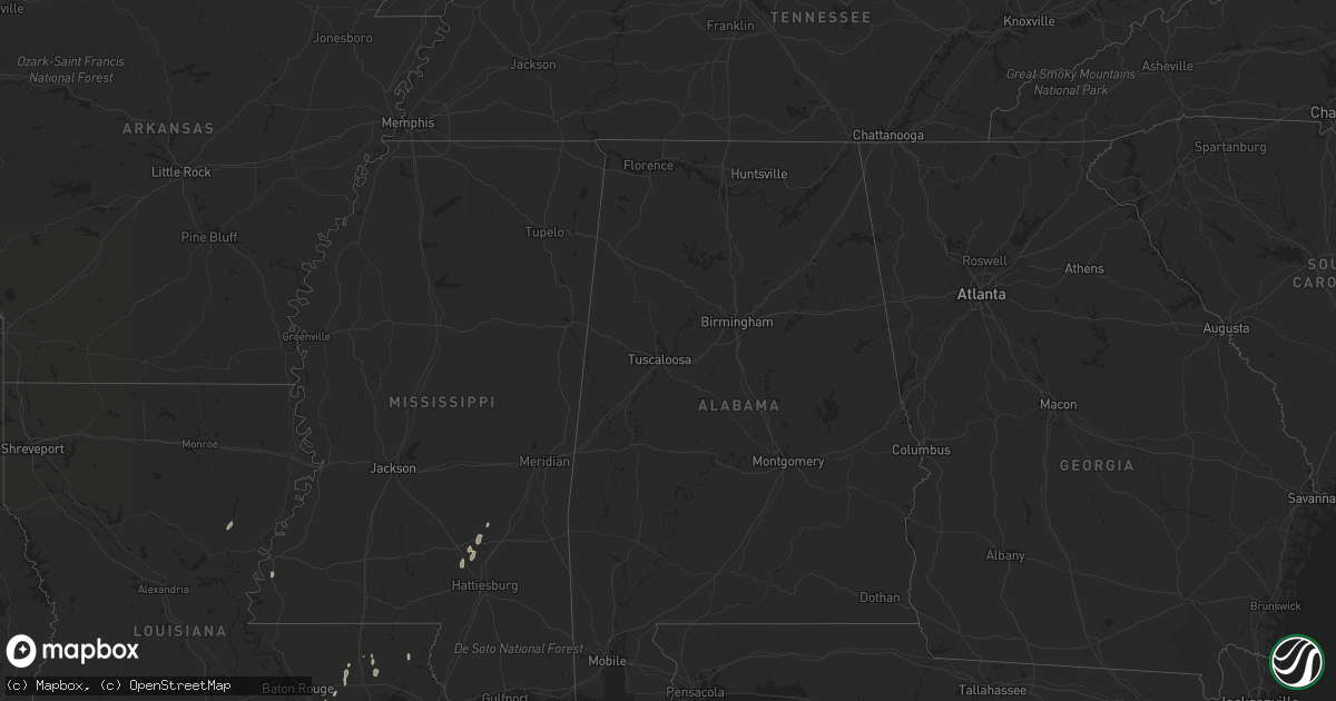 Hail map on March 21, 2012