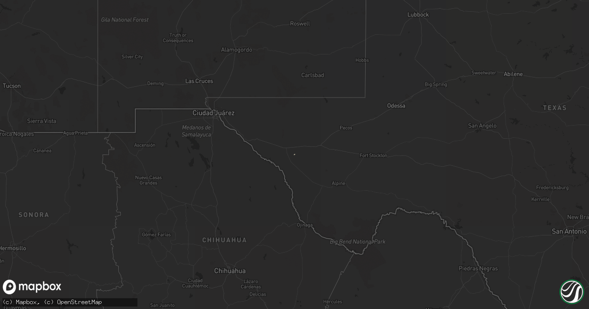 Hail map in New Mexico on March 21, 2019