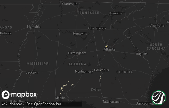 Hail map preview on 03-22-2012