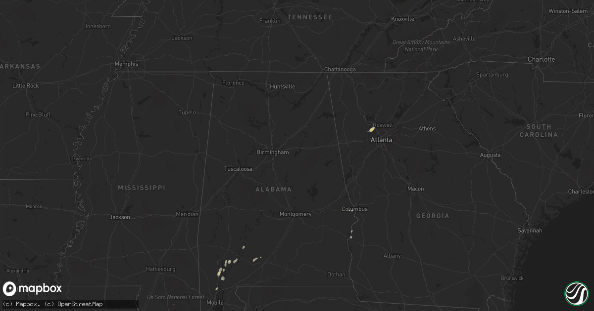 Hail map on March 22, 2012