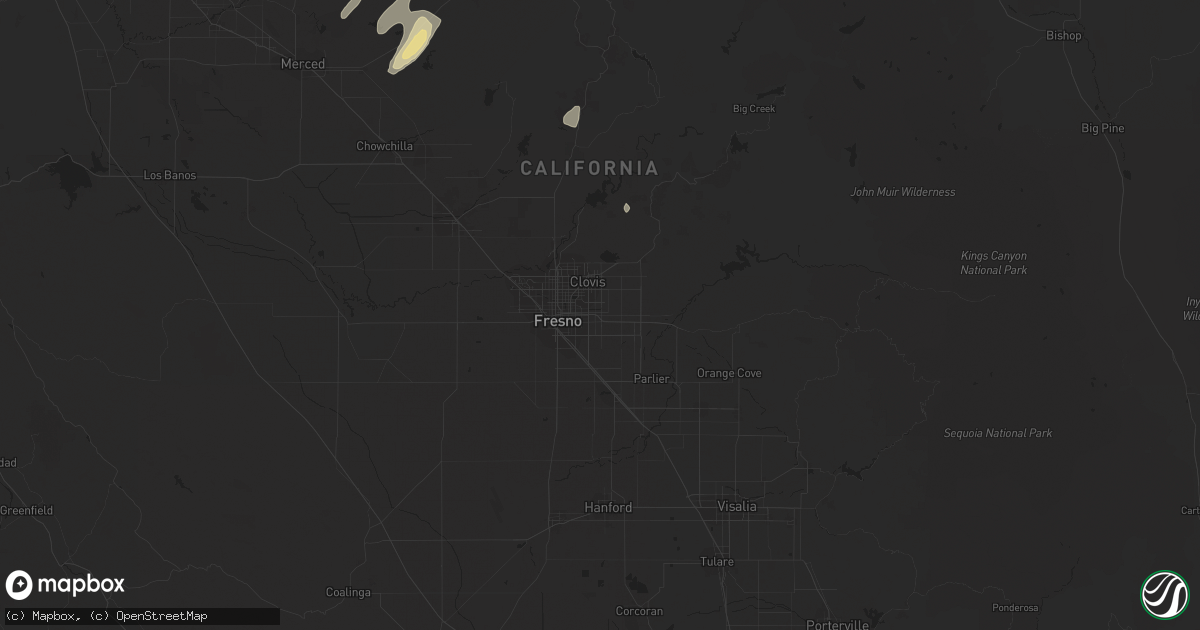 Hail map in Snelling, CA on March 22, 2018
