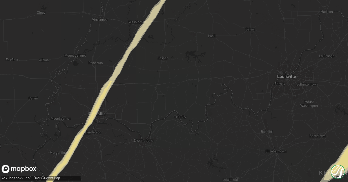 Hail map in Lebanon, KY on March 23, 2012