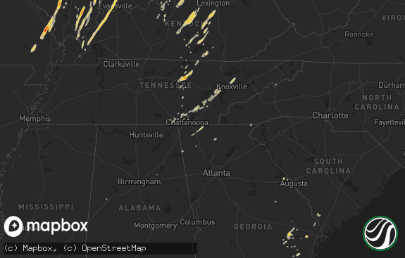 Hail map preview on 03-23-2012